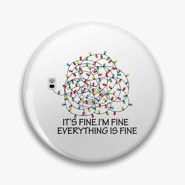 Item preview, It's Fine. I'm Fine. Everything's Fine Christmas Lights designed and sold by BlackCatArtBB.