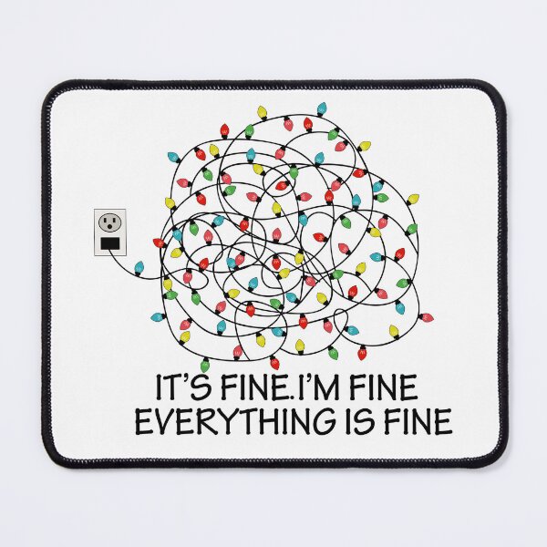 Item preview, It's Fine. I'm Fine. Everything's Fine Christmas Lights designed and sold by BlackCatArtBB.