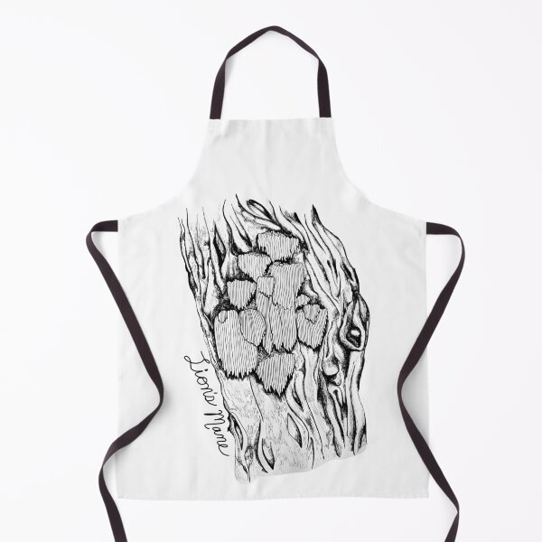 Item preview, Lion's Mane Mushroom Black and White designed and sold by Nicole Niehues.