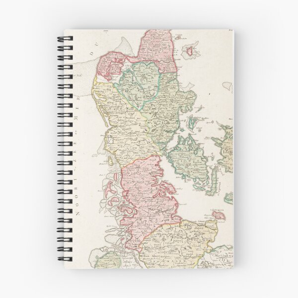 Item preview, Vintage Map of Denmark (1750) designed and sold by BravuraMedia.