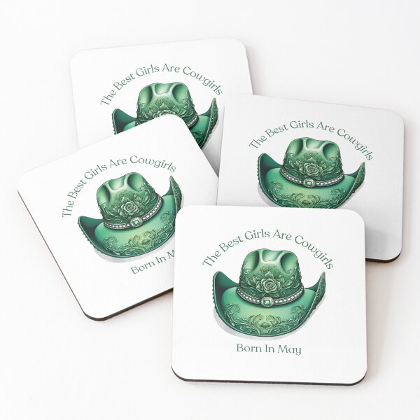 Artikelvorschau, Geburtsstein-Geschenk für Mai – Smaragdgrüner Cowgirl-Hut, einzigartiges Cowgirl-Geburtstagsgeschenk für Mai entworfen und verkauft von AkomaGifts.