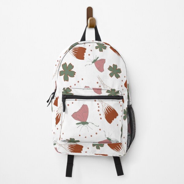 Item preview, Pretty pink green red tropical flowers and butterflies designed and sold by SerahO.