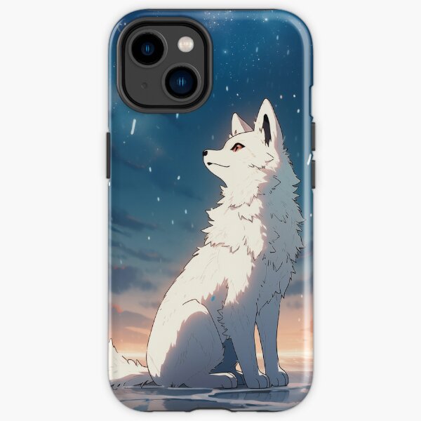 Twilight Wolf - White iPhone Case by Art & Be