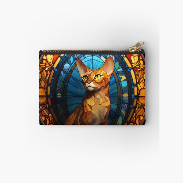 Artikelvorschau, Abessinierkatze in Buntglas entworfen und verkauft von Viinde.