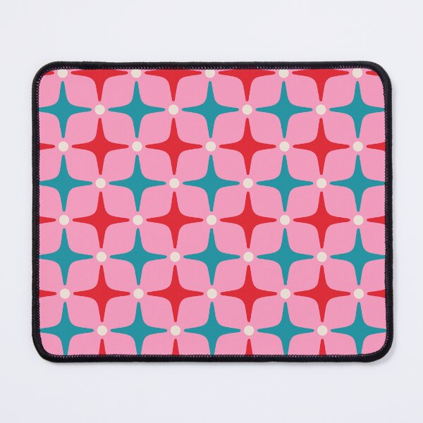 Item preview, Mid Century Modern Starburst Pattern Red Pink and Blue designed and sold by tonymagnerart.