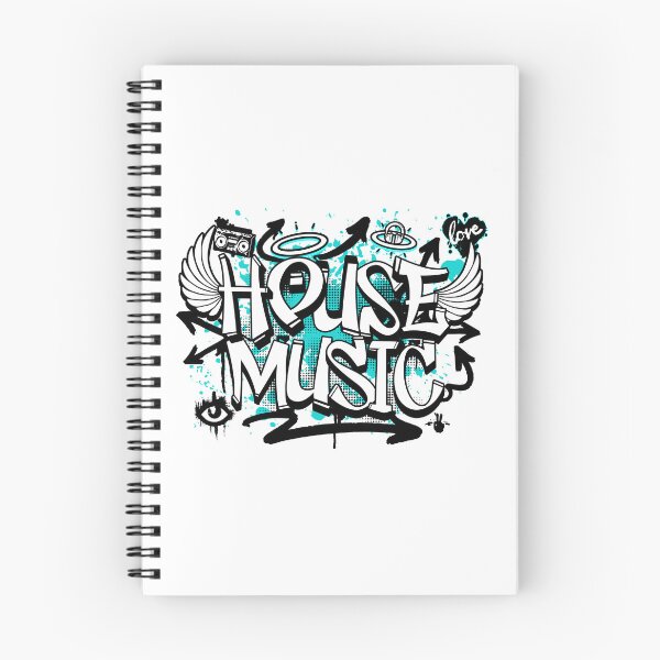 Item preview, HOUSE MUSIC  - Graffiti Steez (Black/Blue)  designed and sold by Discothreadz.