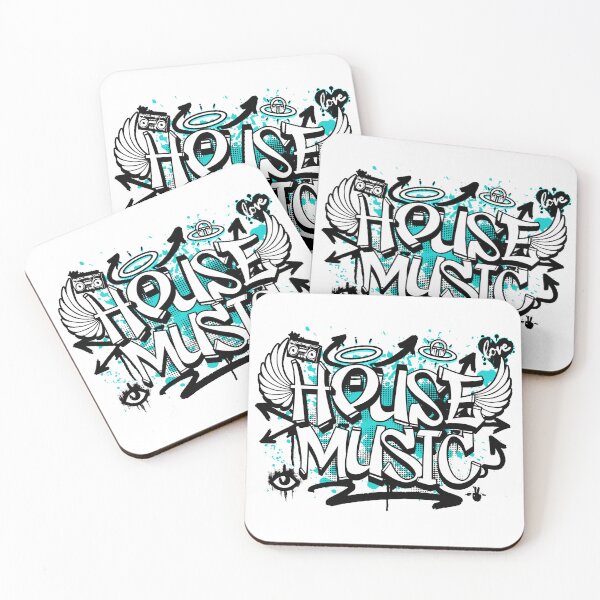 Item preview, HOUSE MUSIC  - Graffiti Steez (Black/Blue)  designed and sold by Discothreadz.