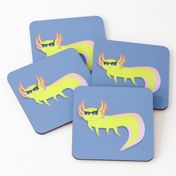 Item preview, Axolotl That is Friend Shaped (cool yellow) designed and sold by Tweetyeti.