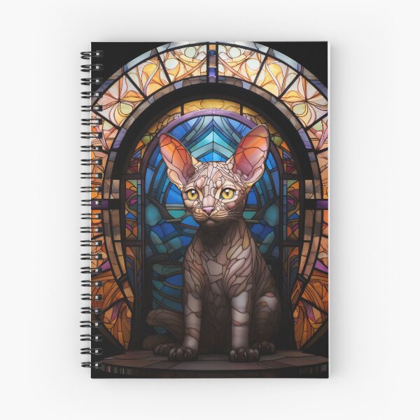 Item preview, Sphynx kitten in stained glass designed and sold by Viinde.
