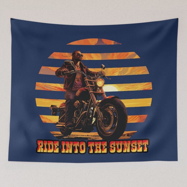 Item preview, Ride into the Sunset - Orange designed and sold by Griffin Door.
