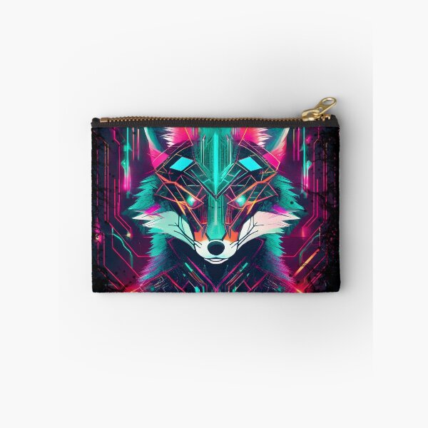 Item preview, Neon Fox tech, cyberpunk style with glowing circuits designed and sold by emaotx.