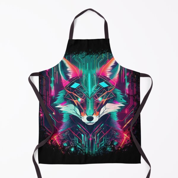 Item preview, Neon Fox tech, cyberpunk style with glowing circuits designed and sold by emaotx.