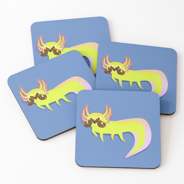 Item preview, Axolotl That is Friend Shaped (mustache yellow) designed and sold by Tweetyeti.