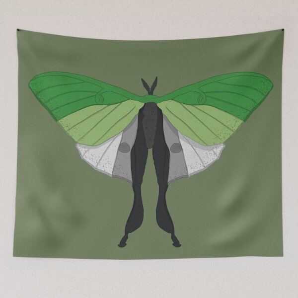 Item preview, Aro Luna Moth designed and sold by GreenCatPress.