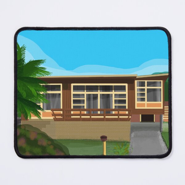 Item preview, Retro House and Palm Trees Nowra designed and sold by Donnahuntriss.