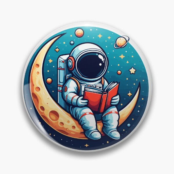 Item preview, Astronaut reading a book in space designed and sold by TomTeeShop01.