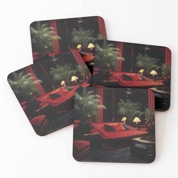 Item preview, 80s Red Aesthetic Inspired Livingroom designed and sold by VhsNeon.