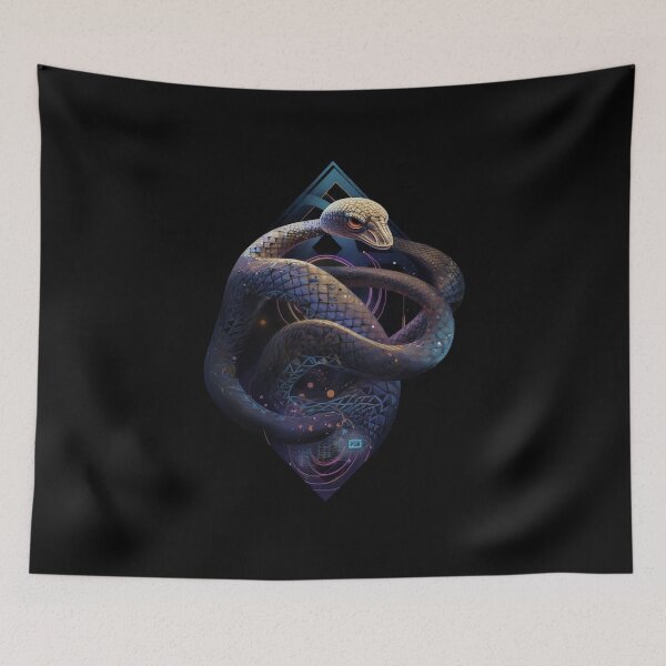 Item preview, Serpentine Elegance: Geometric Mastery in Snake-Inspired Design designed and sold by MajesticArtPL.