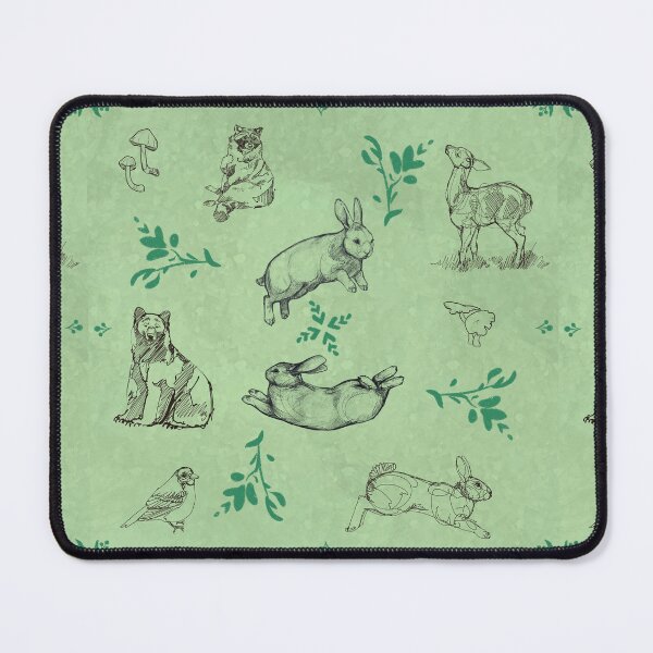 Item preview, Sketchy woodland friends tile pattern designed and sold by LilMarieArts.