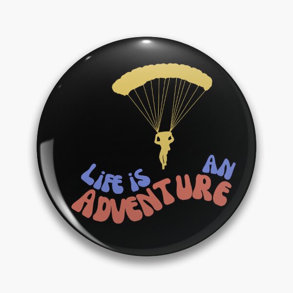 Item preview, Life is an Adventure, Life is Fun, Skydiving Parachute Primary Colors designed and sold by IntoClearWater.