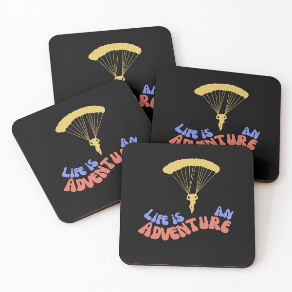 Item preview, Life is an Adventure, Life is Fun, Skydiving Parachute Primary Colors designed and sold by IntoClearWater.