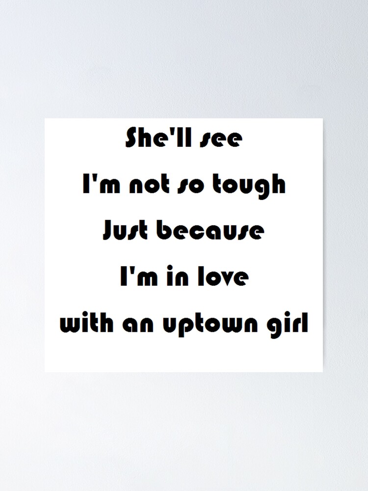 letra de uptown girl billy joel
