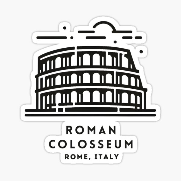 Item preview, Minimalist Roman Colosseum, Rome - Artistic Design designed and sold by KNAA.