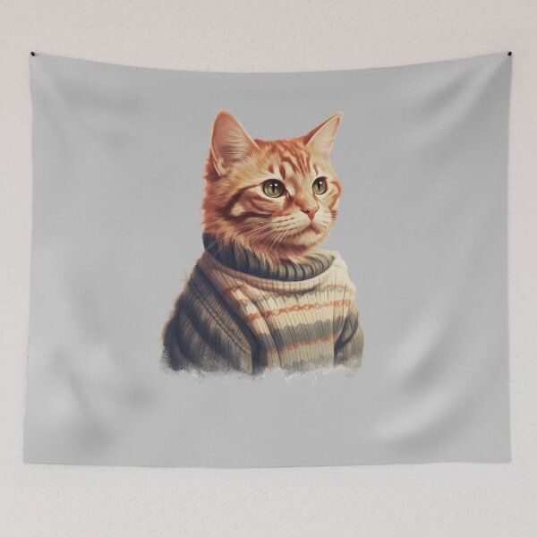 Aperçu de l'œuvre Chat portant un pull créée et vendue par Myra365Art.