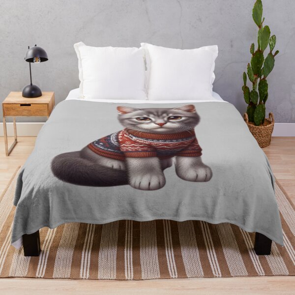 Aperçu de l'œuvre Chat portant un pull créée et vendue par Myra365Art.