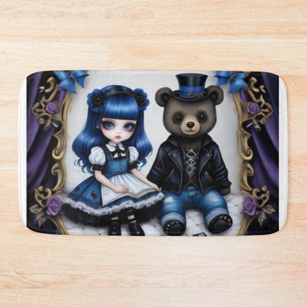 Artikelvorschau, Goth-Mädchen und Bär entworfen und verkauft von MoonRoseInk.