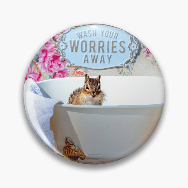Item preview, Tiny Chipmunk in a claw foot tub designed and sold by Susan Sheldon.