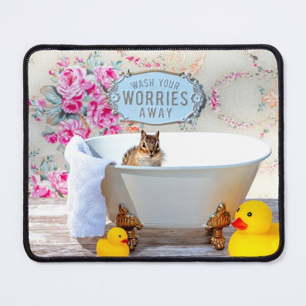 Item preview, Tiny Chipmunk in a claw foot tub designed and sold by Susan Sheldon.