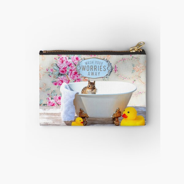 Item preview, Tiny Chipmunk in a claw foot tub designed and sold by Susan Sheldon.