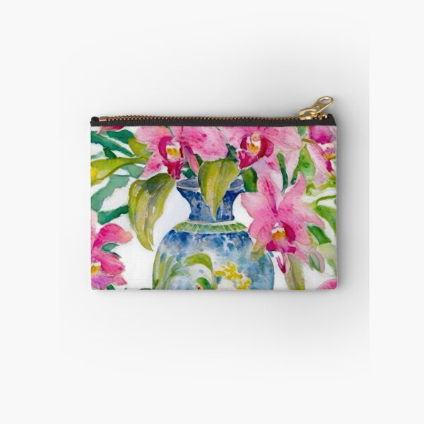 Item preview, Orchids in blue and white chinoiserie jar designed and sold by SophieClimaArt.