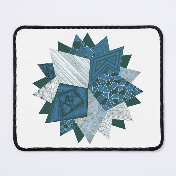Item preview, Blue and Green Geometric Flower - Golden Angle designed and sold by DHTDesigns.