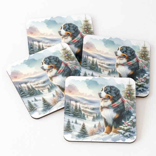 Item preview, Excited Bernese Mountain Dog Christmas designed and sold by ZT-Art.