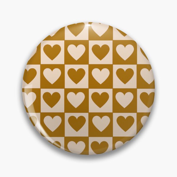 Item preview, Checkerboard Brown Hearts Full Retro designed and sold by Owlhana.