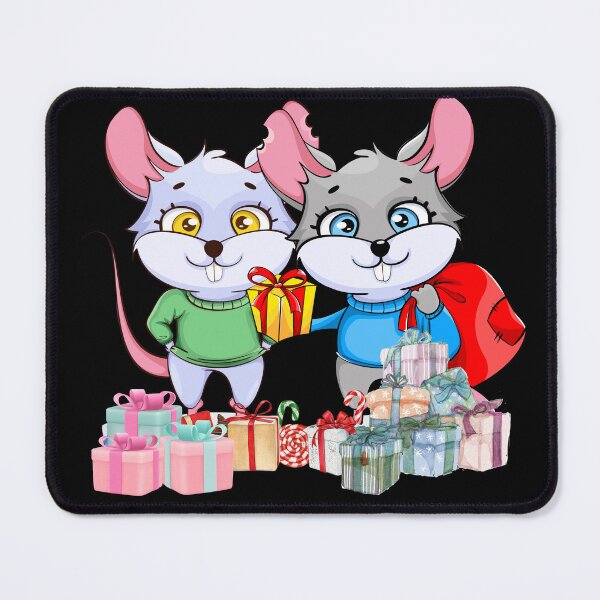 Item preview, Fat Mouse is having fun choosing a gift. designed and sold by attakorn.