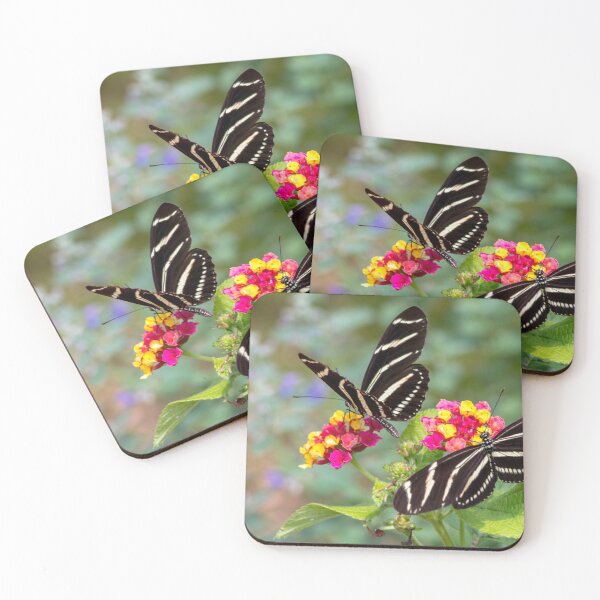 Item preview, Zebra butterflies in a summer garden designed and sold by Susan Sheldon.