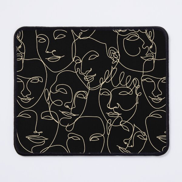 Item preview, Linear faces black background  designed and sold by FatBirdie.