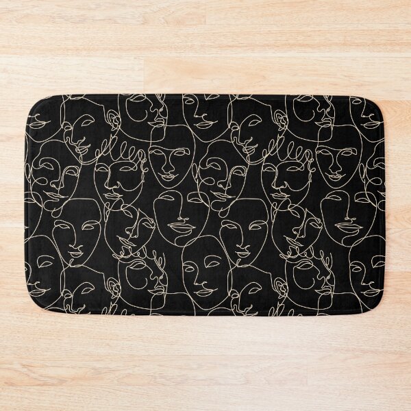 Item preview, Linear faces black background  designed and sold by FatBirdie.