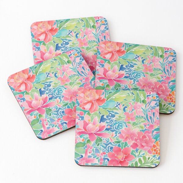 Item preview, Preppy watercolor flowers designed and sold by SophieClimaArt.