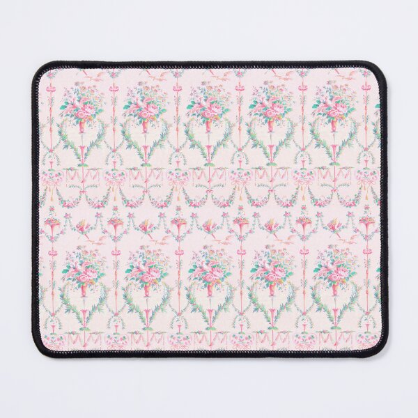 Item preview, French wallpaper birds and flower swags designed and sold by Wendy Paula Patterson.