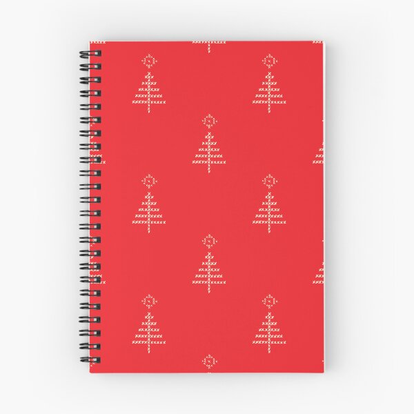 Item preview, Cross stitched Christmas tree pattern, white on red designed and sold by Goddessart.