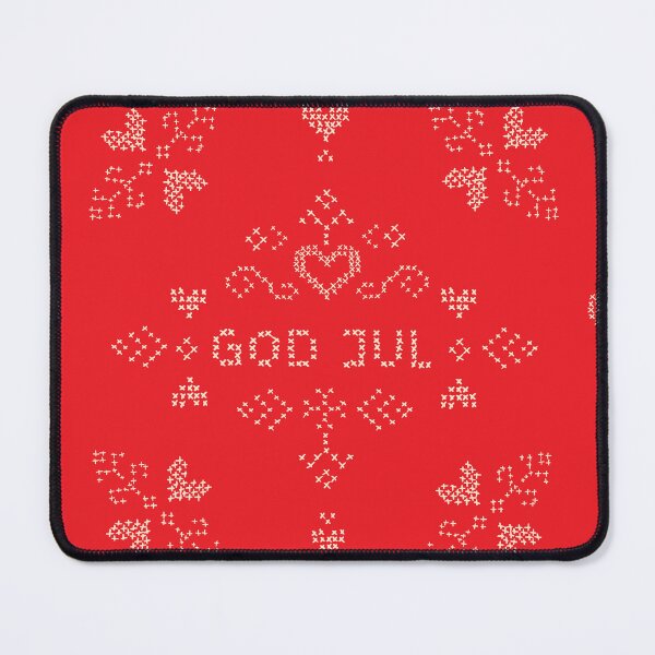 Item preview, God jul cross stitch on red designed and sold by Goddessart.