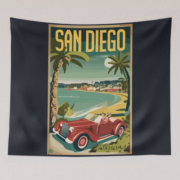 Item preview, A Vintage Travel Art of San Diego - California - US designed and sold by GoodOldVintage.