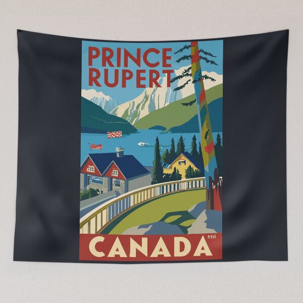 Item preview, A Vintage Travel Art of Prince Rupert - Canada  designed and sold by GoodOldVintage.