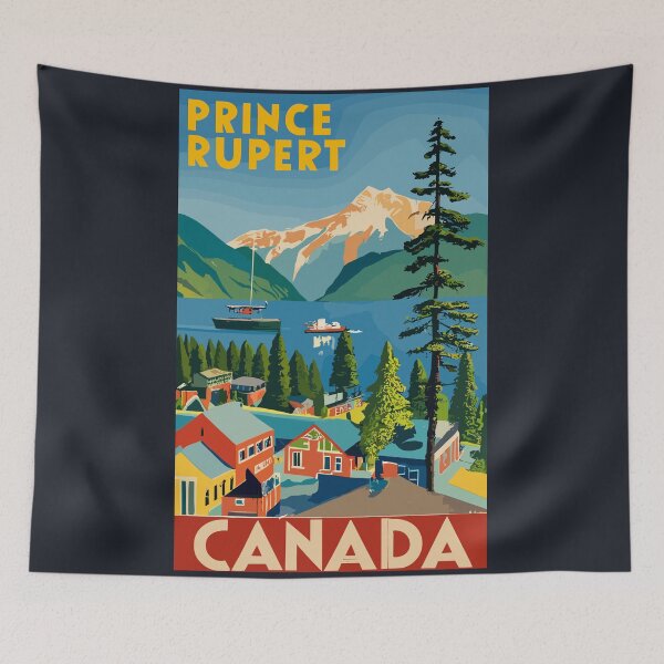 Item preview, A Vintage Travel Art of Prince Rupert - Canada  designed and sold by GoodOldVintage.