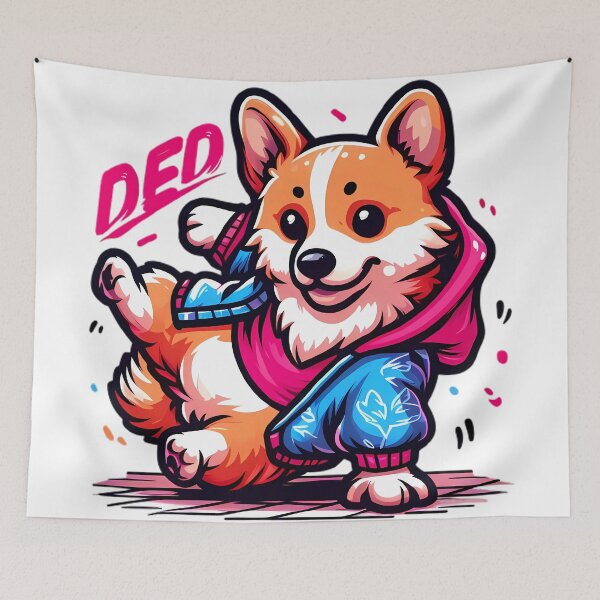 Item preview, Corgi breakdancing designed and sold by ShounenGifts.