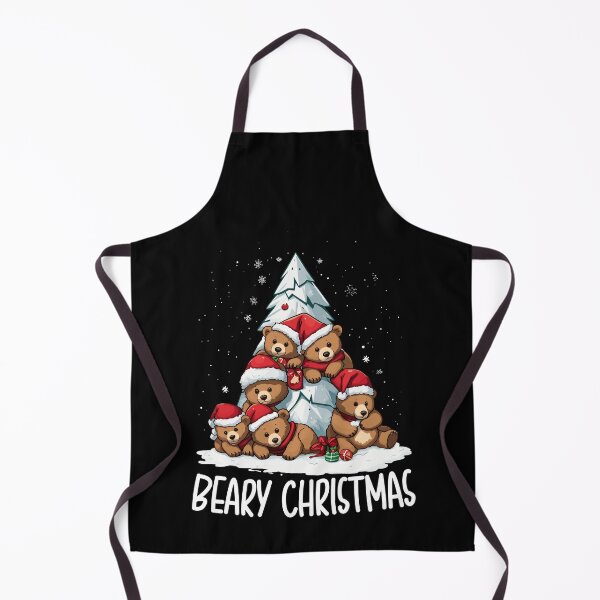 Item preview, Beary Christmas Bear Christmas Tree in Snow Funny Family Bear Xmas Hat designed and sold by Peculiarts.